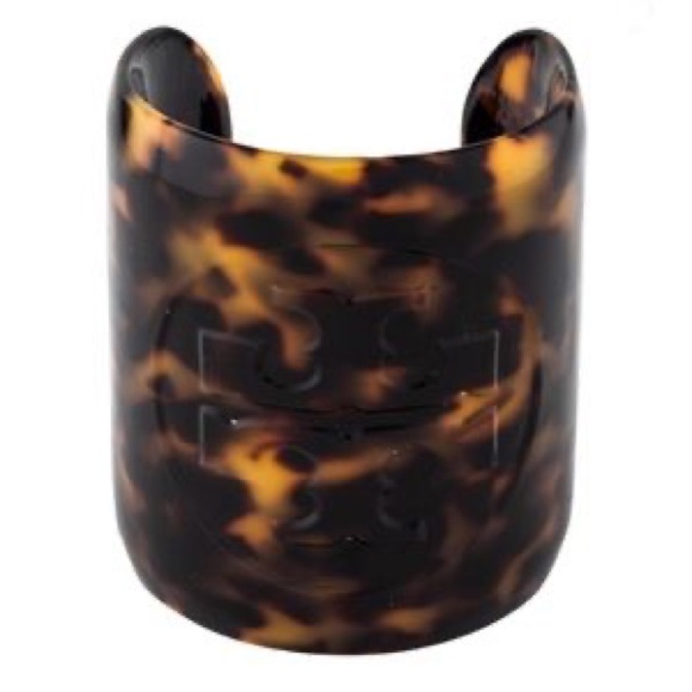 Tory Burch Tortoise Shell Resin Cuff Bracelet - image 1